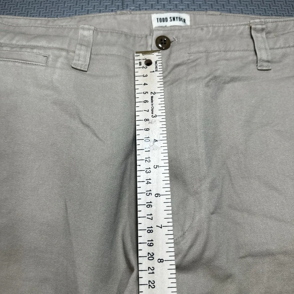 Todd Snyder Pant Mens 36x27* Beige Cotton Chino Straight Leg Baggy Loose Fit
